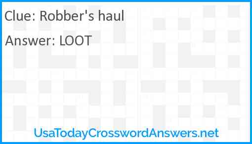 Robber's haul Answer