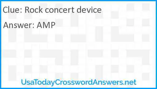 Rock concert device Answer