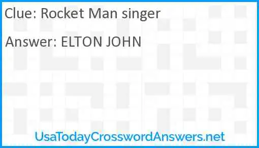 Rocket Man singer Answer
