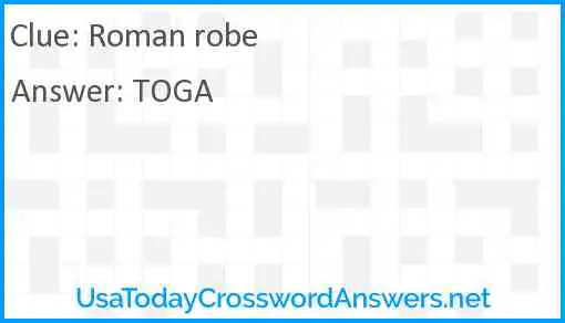 Roman robe Answer