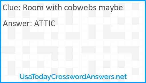 Room with cobwebs maybe Answer