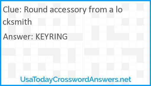 Round accessory from a locksmith Answer