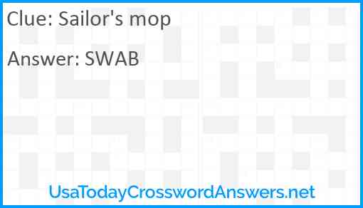 Sailor's mop Answer