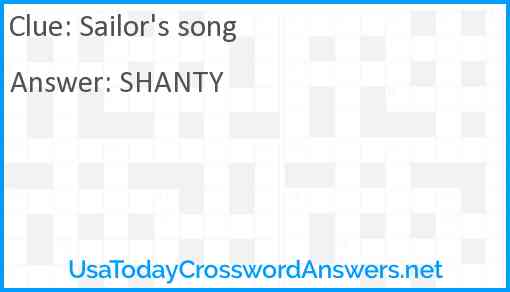 Sailor's song Answer