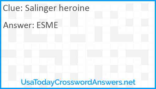 Salinger heroine Answer