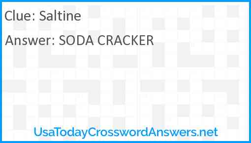 Saltine Answer