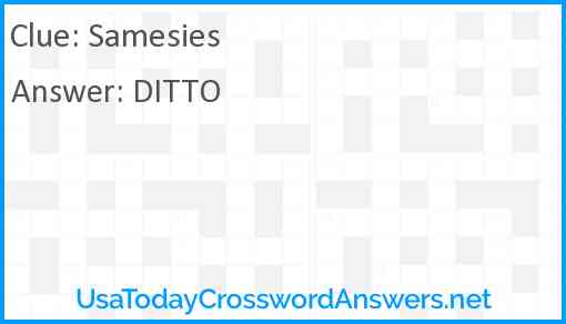 Samesies Answer