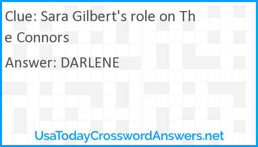 Sara Gilbert's role on The Connors Answer