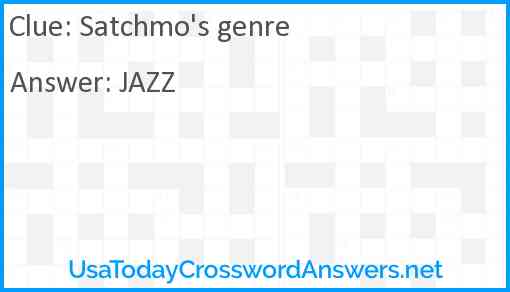 Satchmo's genre Answer