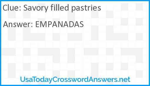 Savory filled pastries Answer