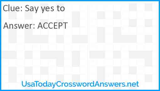 Say yes to Answer
