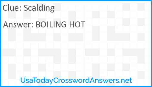 Scalding Answer