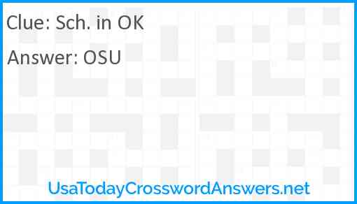 Sch. in OK Answer