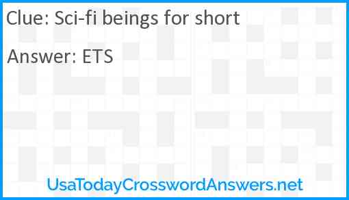 Sci-fi beings for short Answer