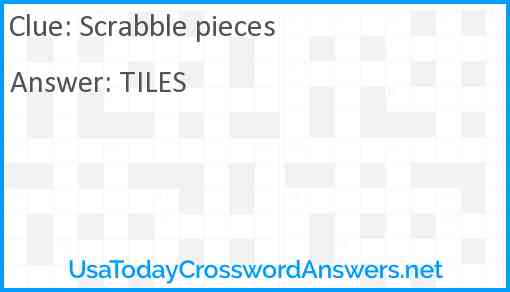 Scrabble pieces Answer