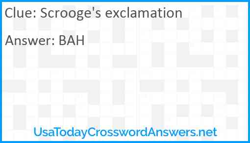 Scrooge's exclamation Answer