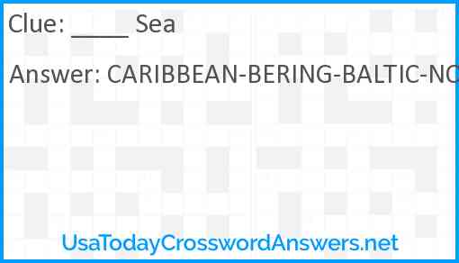 _____ Sea Answer