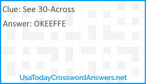 See 30-Across Answer