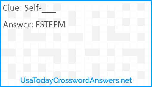 Self-___ Answer