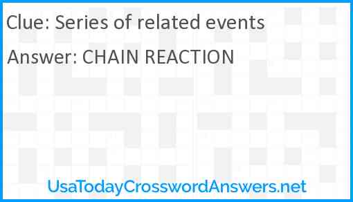 Series of related events Answer