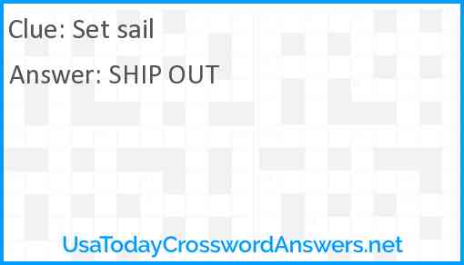 Set sail Answer