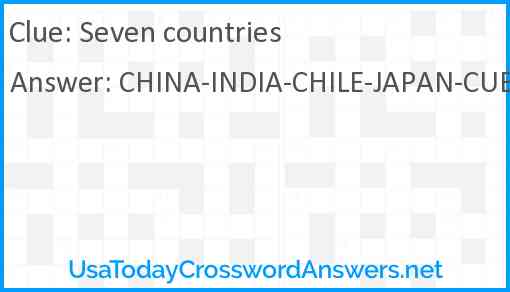 Seven countries Answer