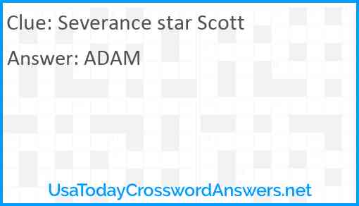 Severance star Scott Answer