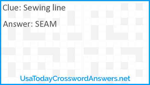 Sewing line Answer