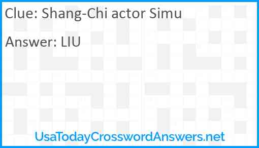 Shang-Chi actor Simu Answer