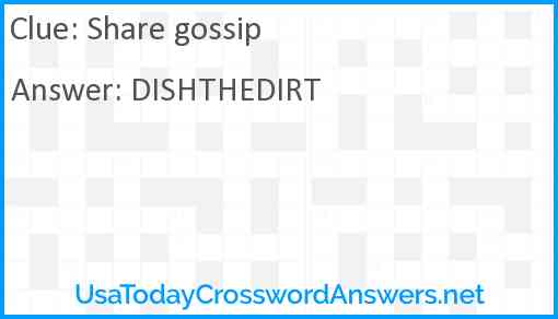 Share gossip Answer