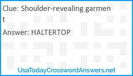 Shoulder-revealing garment Answer