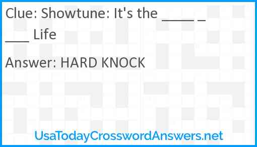 Showtune: It's the ____ ____ Life Answer