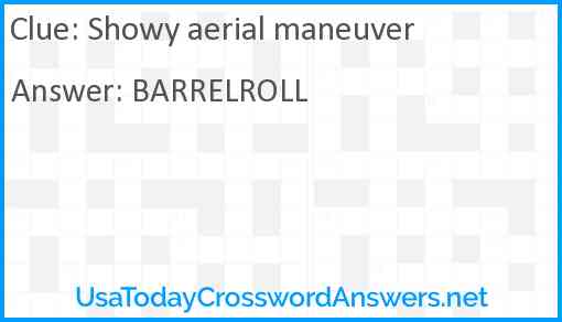 Showy aerial maneuver Answer