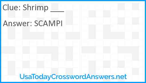 Shrimp ___ Answer