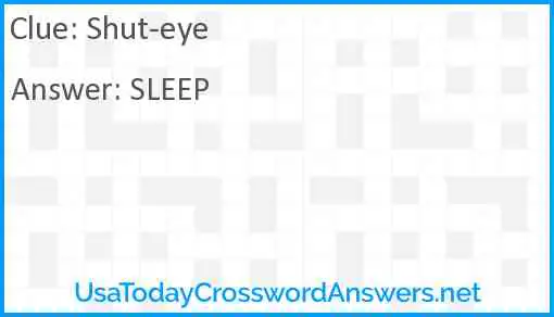 Shut-eye Answer