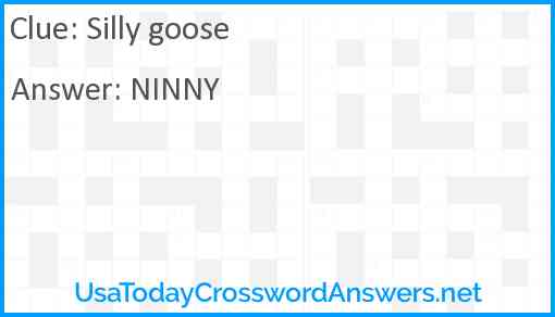 Silly goose! Answer