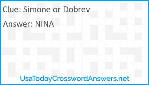 Simone or Dobrev Answer
