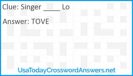Singer Lo Answer