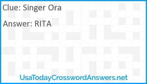 Singer Ora Answer
