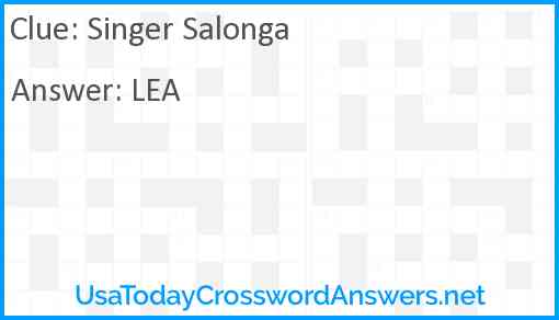 Singer Salonga Answer