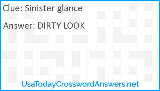 Sinister glance Answer