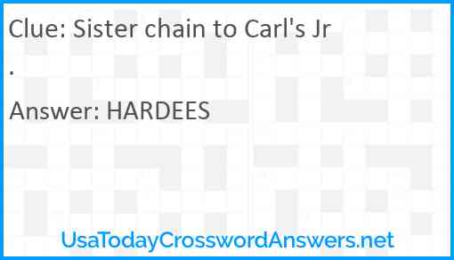 Sister chain to Carl's Jr. Answer