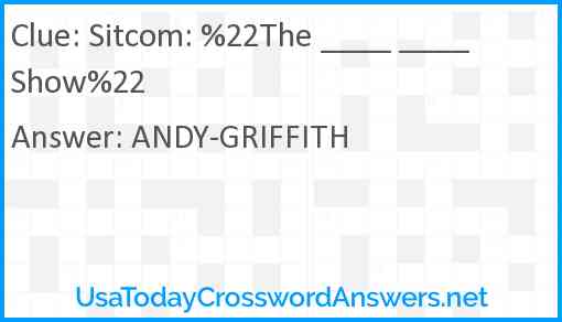 Sitcom: %22The ____ ____ Show%22 Answer