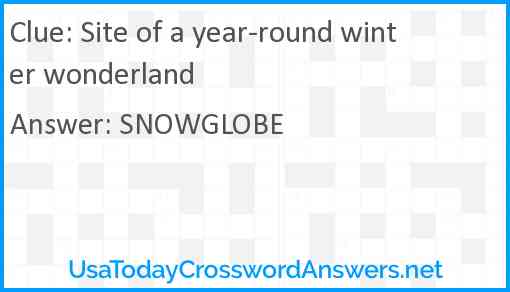 Site of a year-round winter wonderland Answer