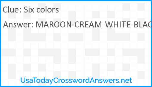 Six colors Answer