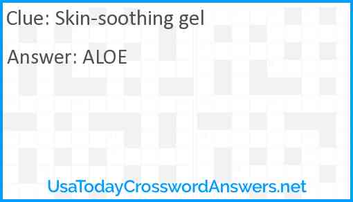 Skin-soothing gel Answer