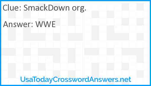 Smackdown! org. Answer