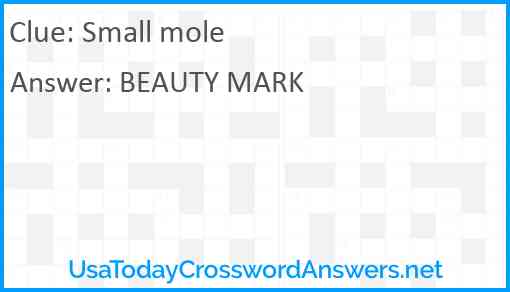 Small mole Answer