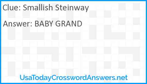 Smallish Steinway Answer