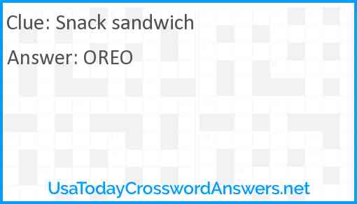 Snack sandwich Answer